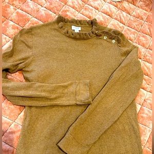 Ruffle neck JCrew sweater